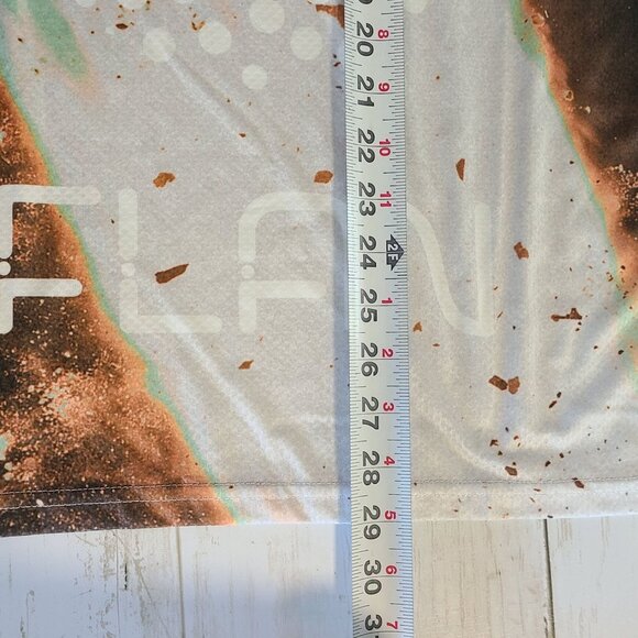 Flan Labs Rocket Soccer Jersey Mens M Brown Geo Long Sleeve Blokecore NEW - Picture 7 of 8